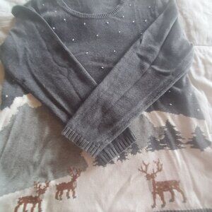Coldwater Creek Winter Scene sweater Size M